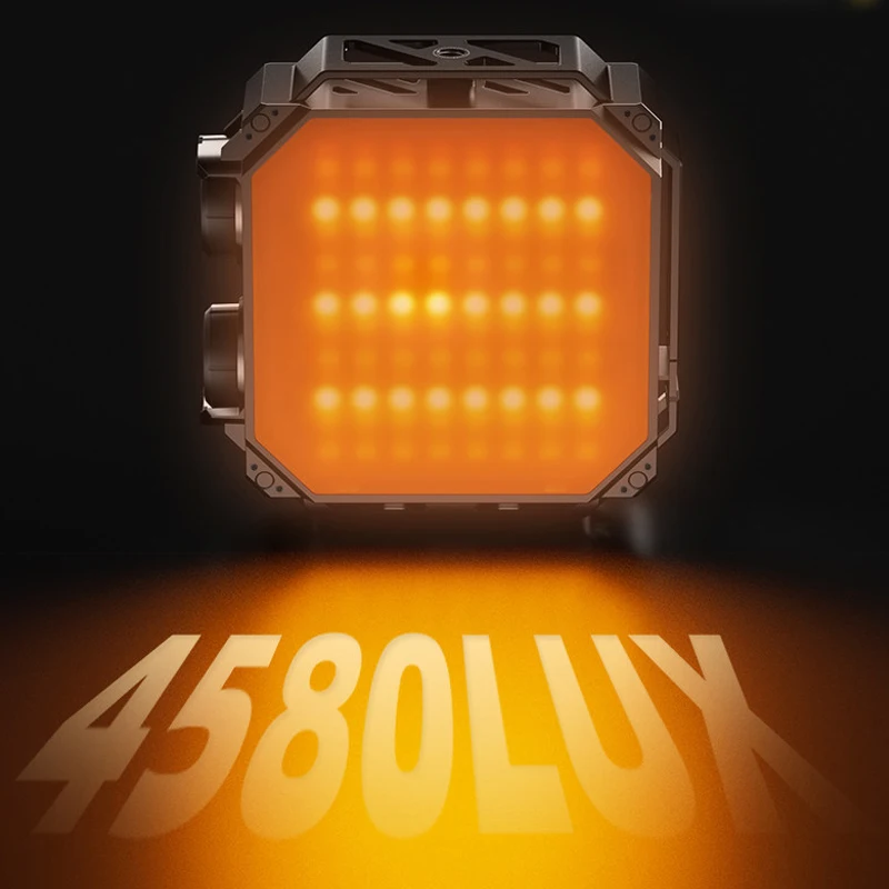 

SIDANDE 40W RGB LED Video Light Camera Light 2500K-9900K With Cold Shoe Mini Vlog Fill Light 4600mAh Type-C Panel Lamp