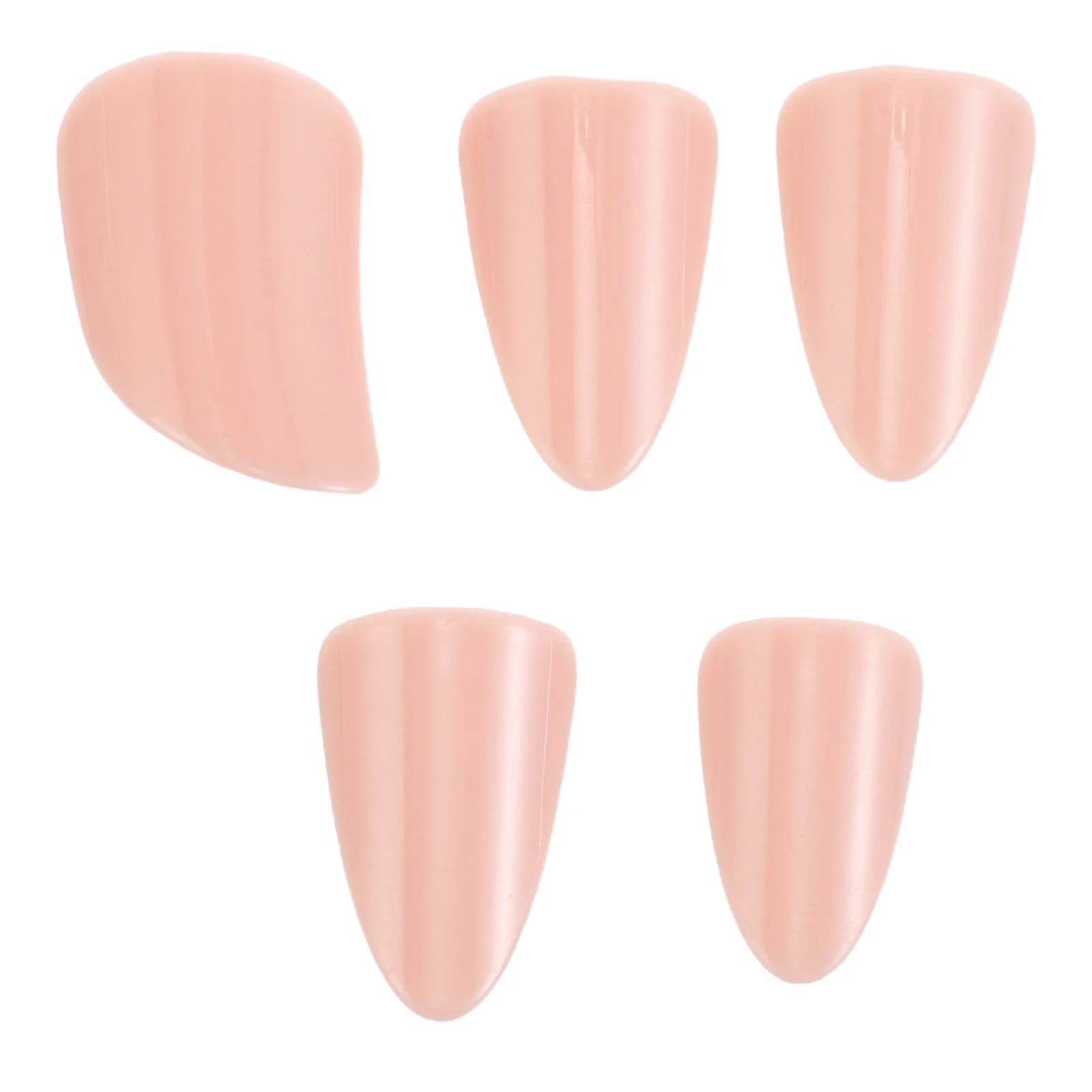 

1Set Pipa Finger Guards Medium Plastic Fake Nails for Beginners Cute Design Protective Finger Picks Included Tape for Stable Use