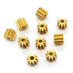 102A / 101.5A Metal Gears 0.4M 10 Teeth Hole 2mm / 1.5mm Small Module Gear Copper Pinion 10pcs/lot