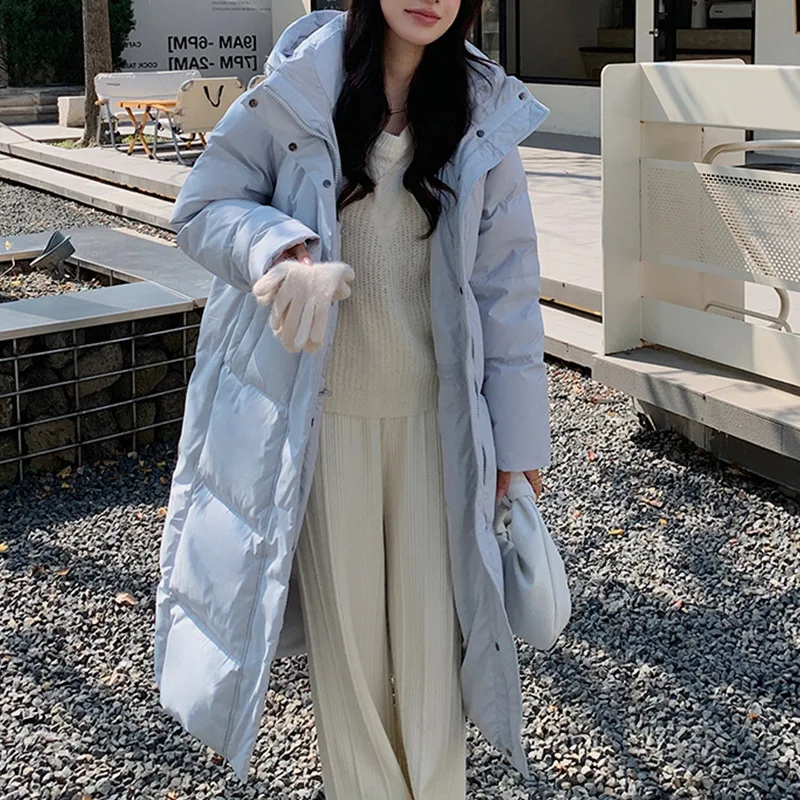 Women's Models Fall Winter Tops Coat Down Coat Duck Down Mid-length Warm Vintage Simple Comfortable Soft Niche New Versatile
