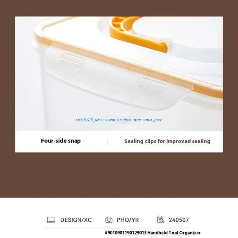 367D Plastic Box Transparent Portable Tool Box Multipurpose Electrician Drill Tool Storage Box Hardware Tool Case