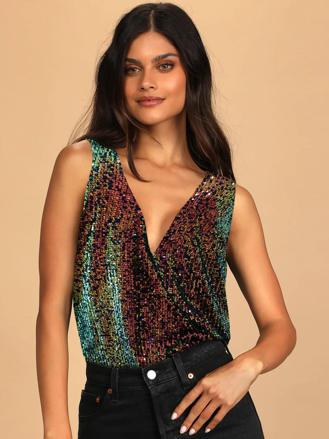 V-neck Backless Festival Outfit Women Sexy Night Club Outfits Summer Sleeveless Bodysuits Bodys Mujer Femme Tops Clothes