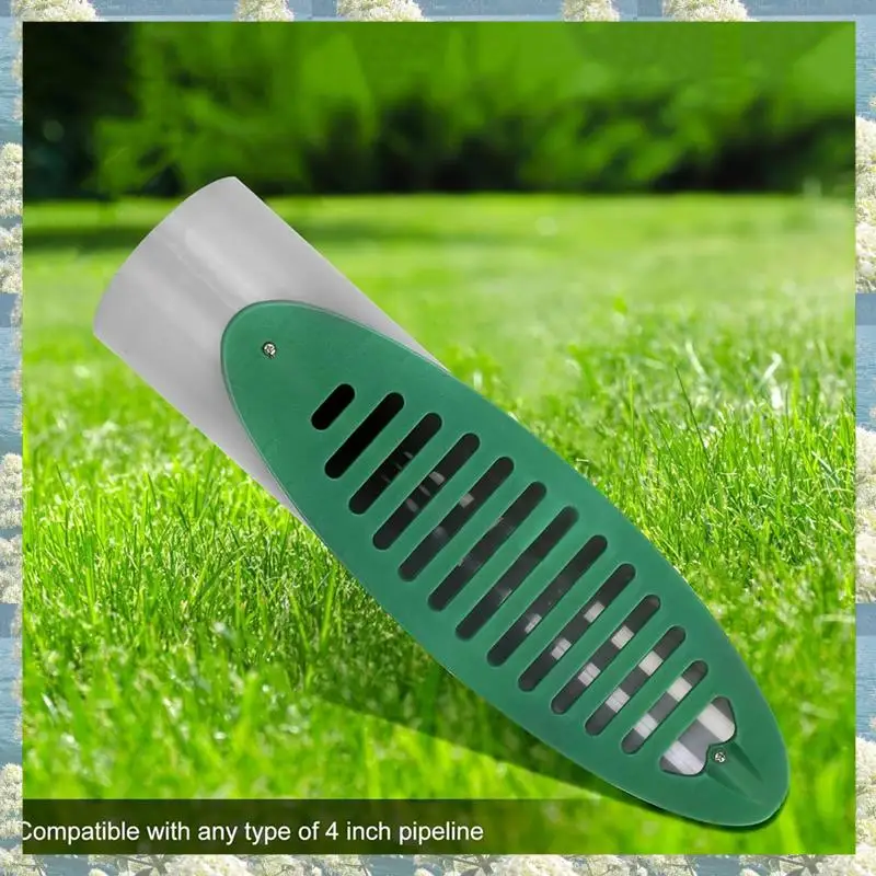 X17A 2025 NEW-4Inch Angled Drainage Grate Yard Drain, Yard Drain Emitter Drainage Pipe For Sump Pump Discharge & Downspout Exten