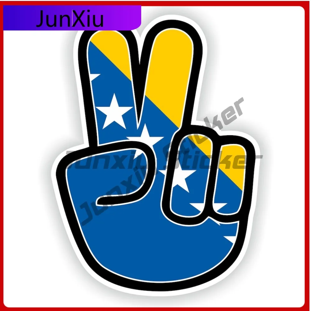 

Bosnia Hand Peace Victory Sticker Accessories Auto Sticker Camping Car Aventure Diy Glass Can Bottle Waterproof Decals Motorcycl