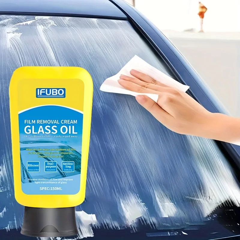 Car glass oil film cleaner, windshield oil film remover, car glass luster repair emulsion, water stain removal.