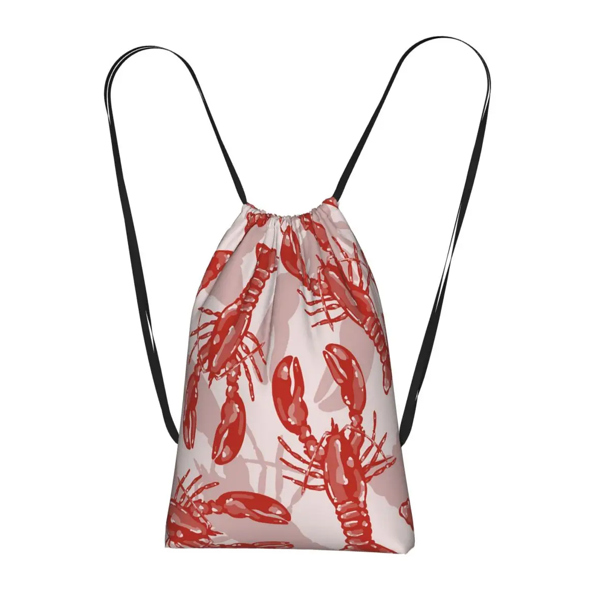 

Рюкзаки с рисунком красного лобстера, повседневные сумки на шнурке, спортивные сумки, сумки для книг для мужчин, женщин, студентов