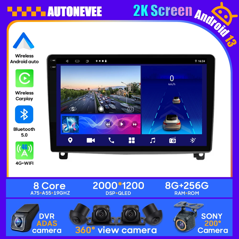 

Android Car For Peugeot 407 1 2004 - 2011 Wireless Carplay Android Auto Stereo Unit Multimedia Radio Video Player GPS No 2din