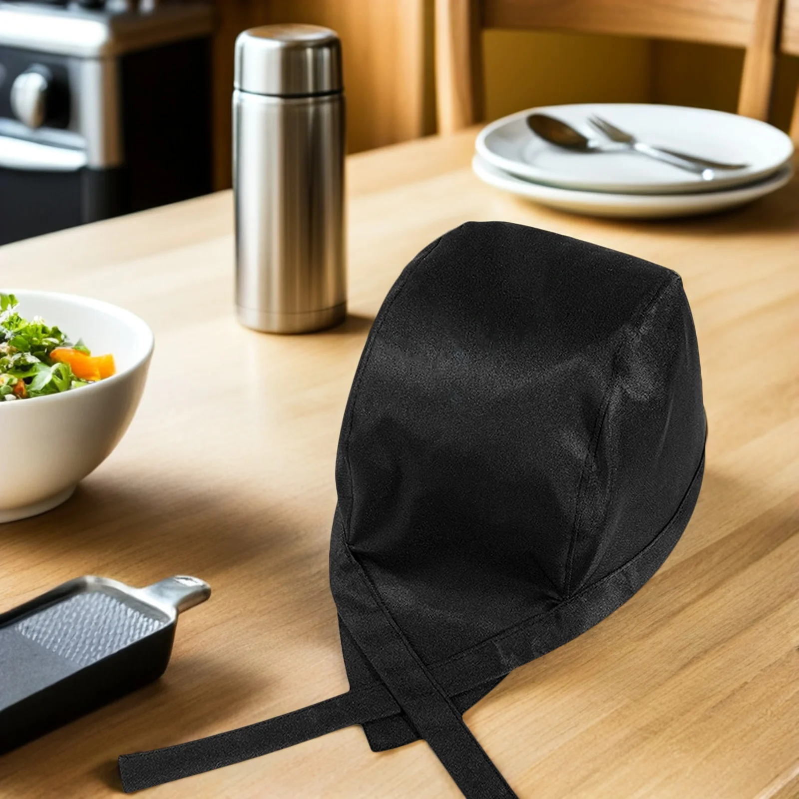 

2Pcs Chef Hats Kitchen Catering Caps Adjustable Size Soft Durable Cloth Cooking Uniform Turbans .8x7.9x4.7 Inch