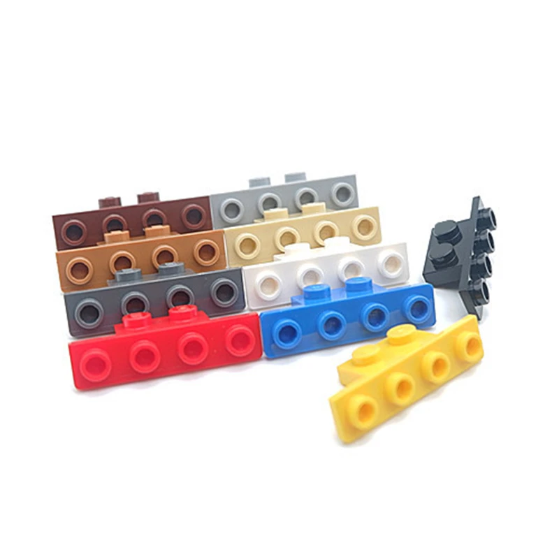 Rainbow Pig MOC Particles 10201 2436 28802 Bracket 1 x 2 - 1 x 4 For Building Blocks Parts DIY Assembles Bricks Tech Kids Toys