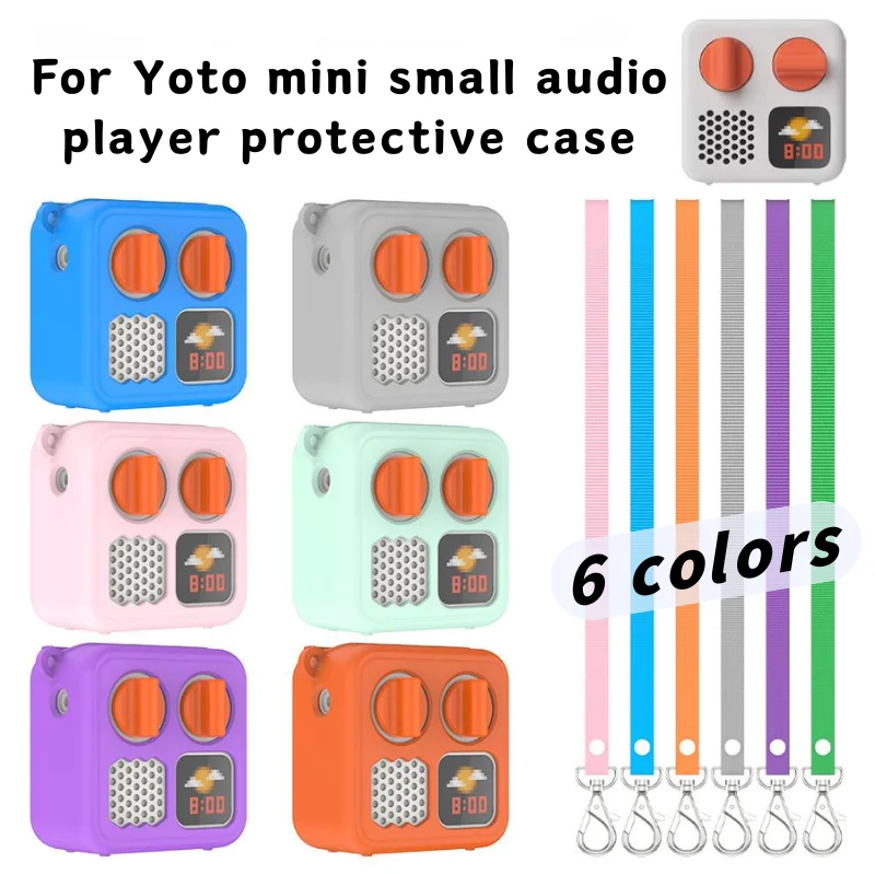 For Yoto Mini Audio Player Protective Case with Lanyard  360° Shockproof Waterproof Stain-Resistant Player Device Protector