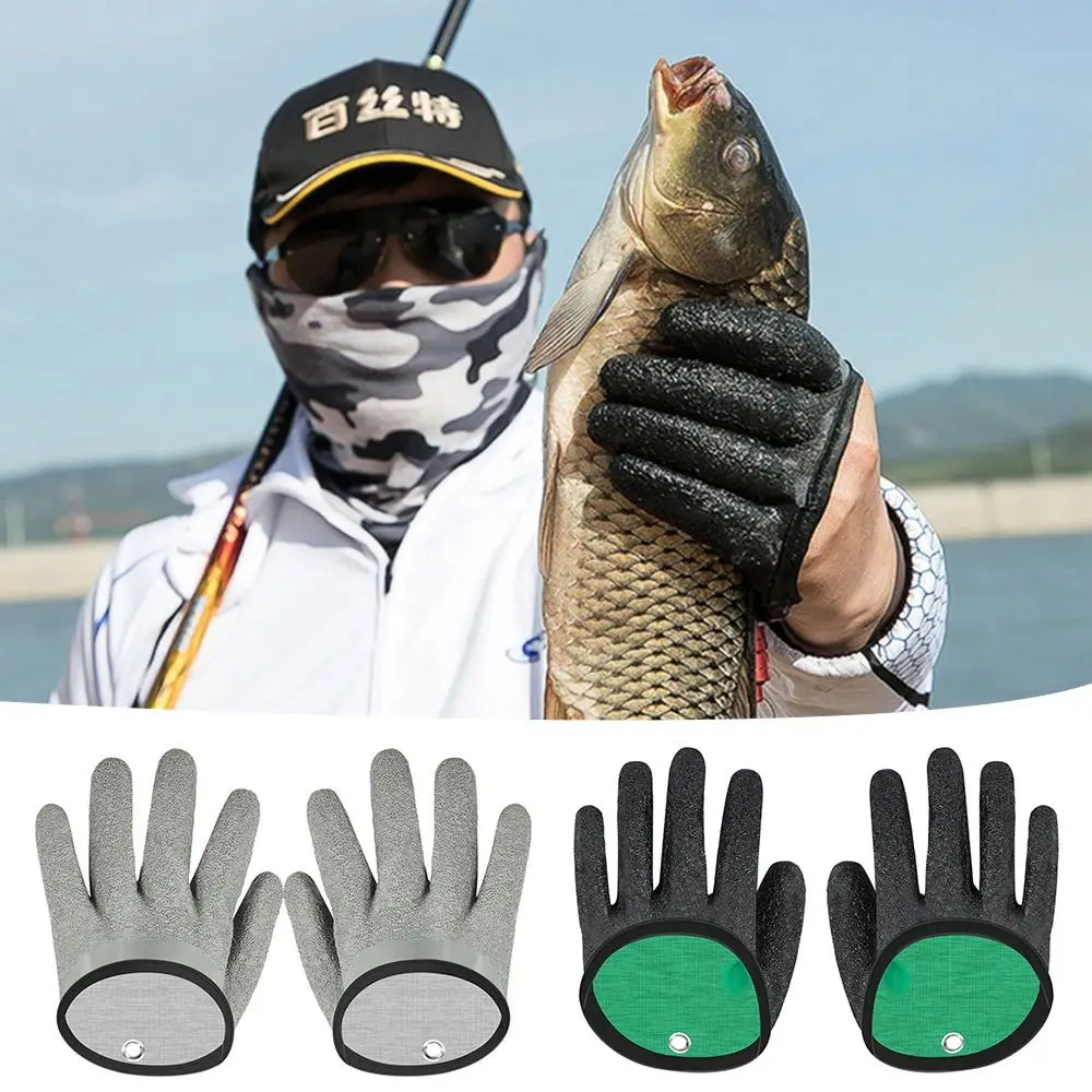 Fish Catching Gloves Anti-Slip Fishing Gloves Fish Grab Latex Work Cutproof Glove Hunting Gloves Durable Fisherman Protect