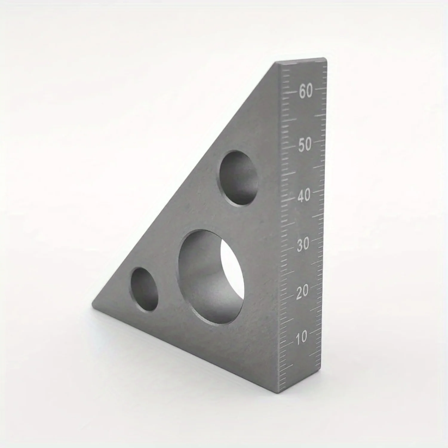 Right Angle Ruler, 45 N 90 Degree Small Aluminum Alloy Triangle Ruler With Both Imperial And Metric Scales Machinist Carpenter's