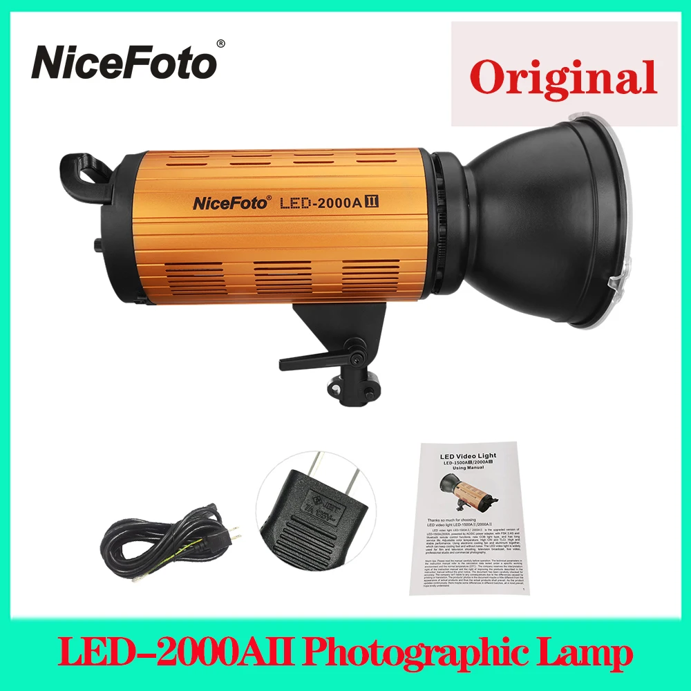 

NiceFoto LED-1500AII 2000AII LED Light Lamp 3200-6500K Daylight Video Studio Light For Camera Photography Lighting Photo lamp