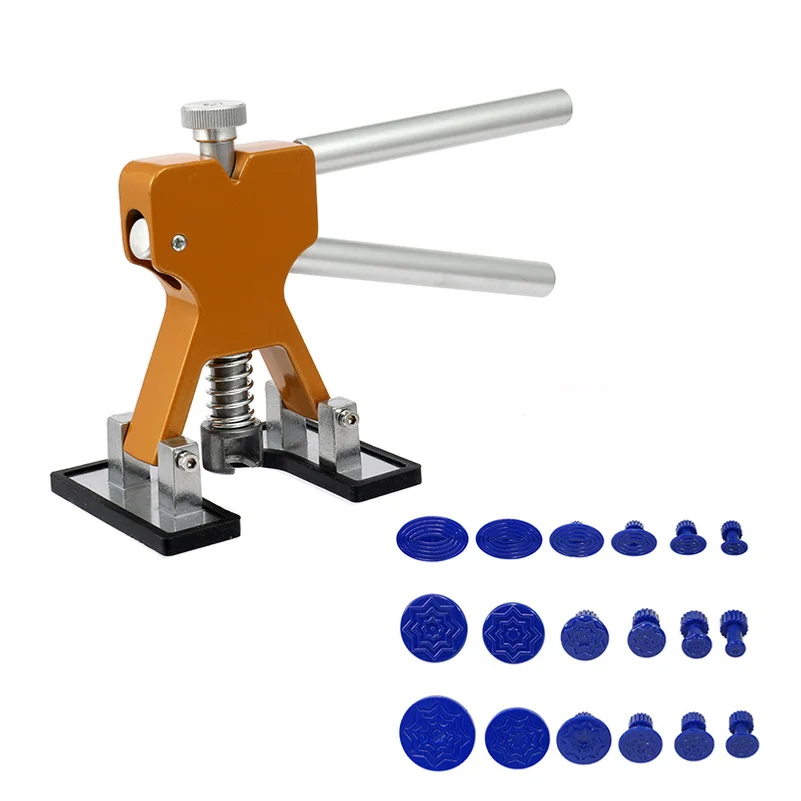 Car dent repair tool kit, body repair tool, no-panel dent puller, dent suction tool, and dent repair tool set