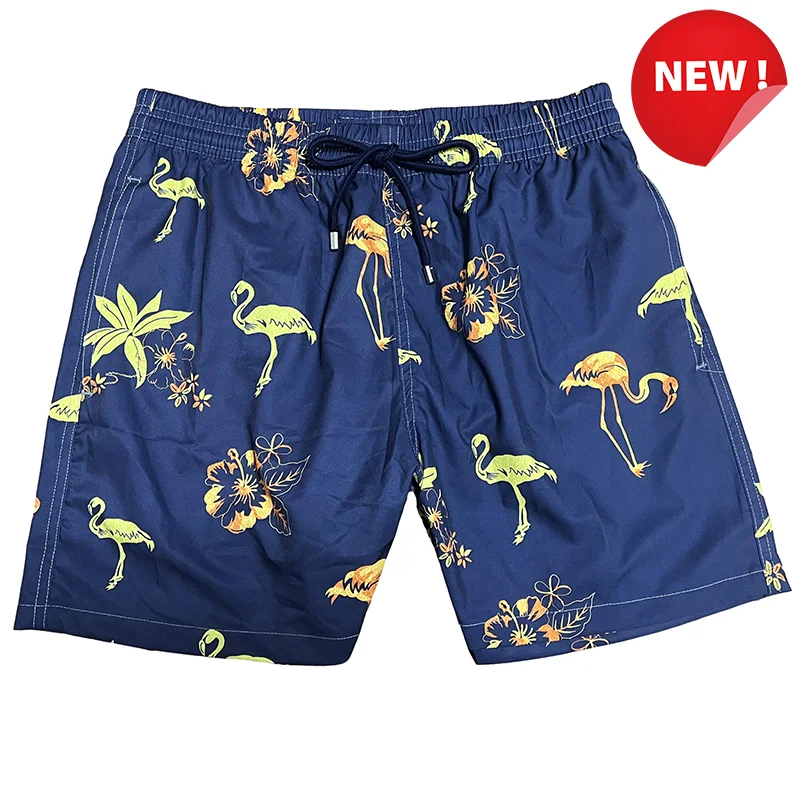 Fashion Colorful Diamond Turtle Printed Embroidered Swimming Pants Elastic Waterproof Quick Drying Beach Pants uomo Vacation