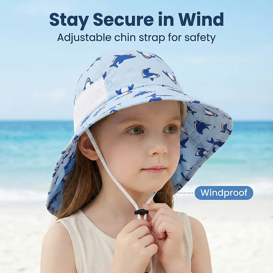 1-2 Jahre 3-5 Jahre 6-10 Jahre Kinder-Sonnenschutzhut 2026 Frühling/Sommer Leichter Bedruckter Fischerhut für Jungen und Mädchen Strand-Sonnenschutz S – Detail 18