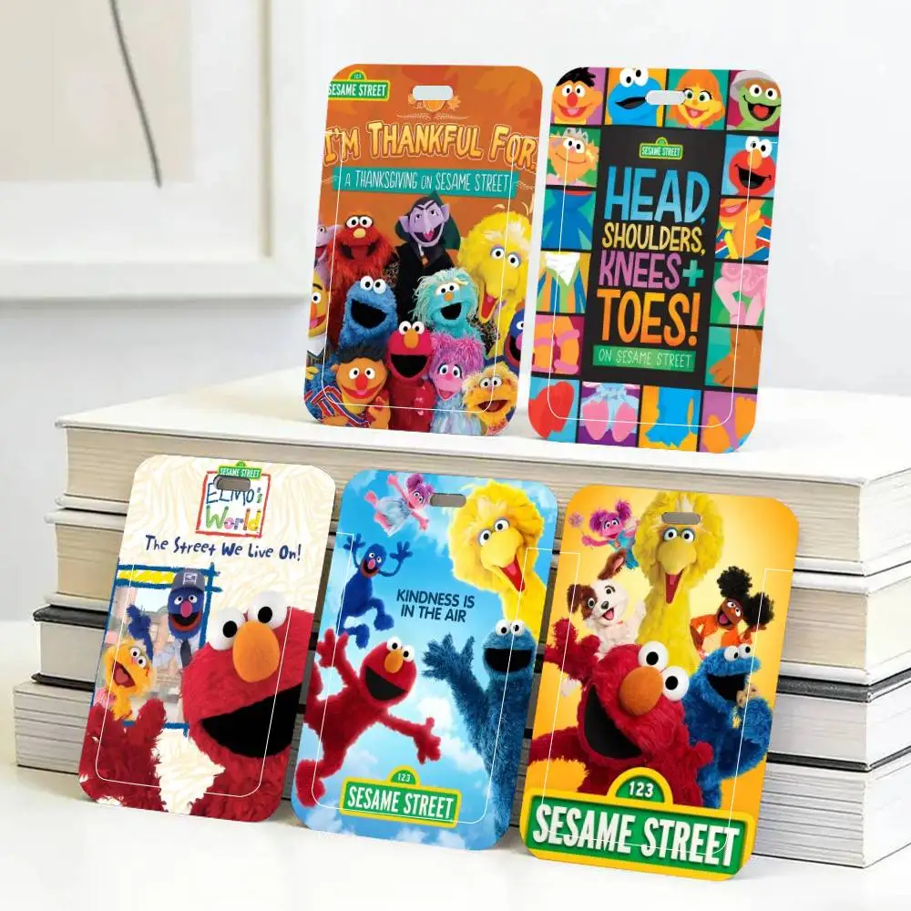 

S-Sesame S-Street Movie ID Card Holder Neck Strap Pendant Door Badge Holder Lanyards Keychain Work Credential Case Gift