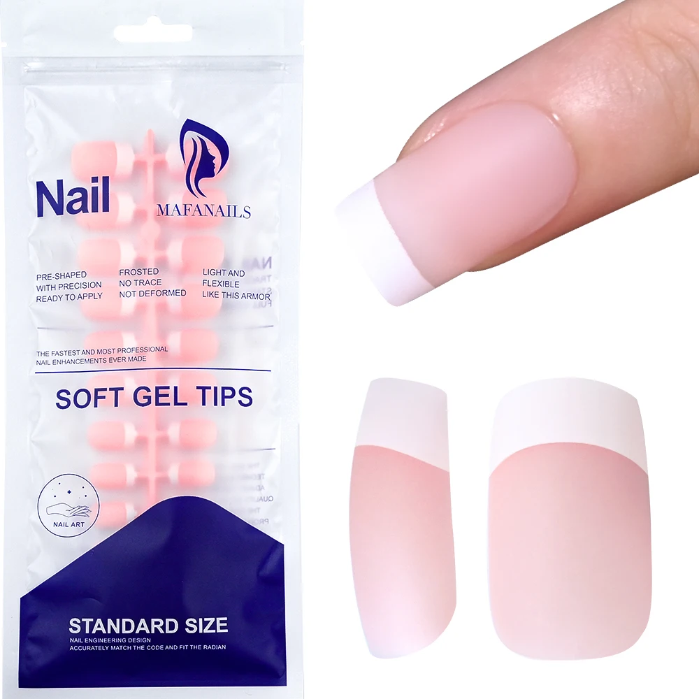 120pc Short Square White French Press on Nails High Quality Wearable Semi-finished Fake Nails DIY Full Cover False Nail Art Tips