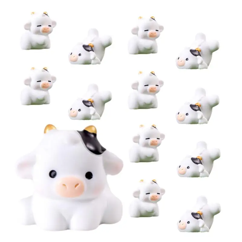 زخرفة ذات نطاق صغير للوحة قيادة السيارة على سطح الطاولة مع صندوق أعمى لتمثال بقرة الثور الصغير الشجاع المبتكر