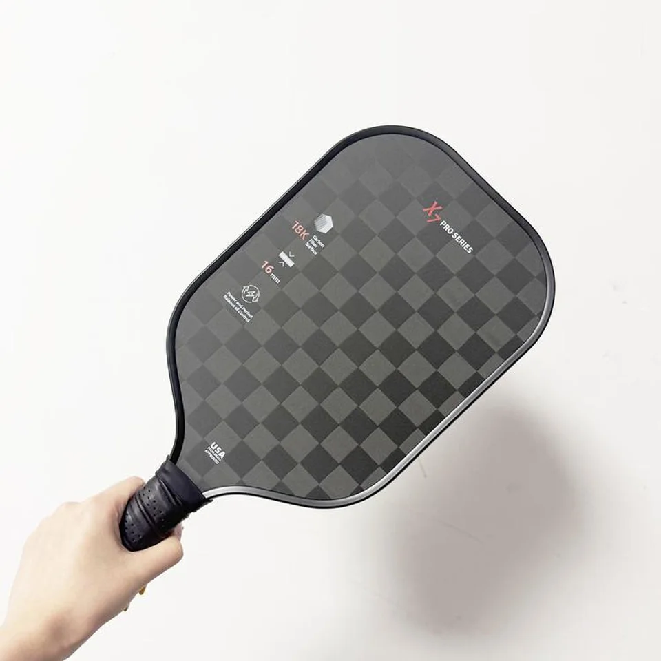 16MM 18K Carbon Fiber Pickleball Paddle – Honeycomb Core Training Racket for Beginners & Professionals | Lightweight & Durable