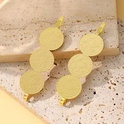 Turkish Coin Hair Slide Gold Plated Ethnic Wedding Hair Accessories Bridal Girls Hair Clips Arabic Vintage Hairwear Bride Gifts
