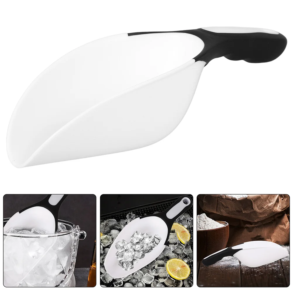 

2Pcs Flour Scoop Plastic Multi-Function Scoop for Rice Grain Ice Cubes Sugar Kitchen Food Handling Ice Scoopers for Freezer