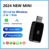 New Mini Wireless Carplay Adapter Android Auto Smart Dongle Plug and Play For Audi Toyota Mazda Nissan Chevrolet Suzuki Subaru