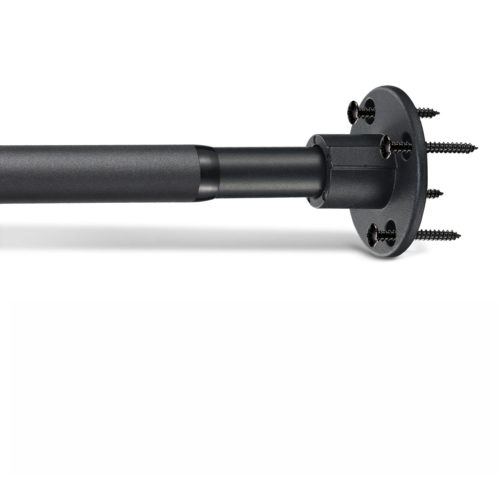 

Black Shower Rod, Permanent Screw in Wall Mounted Shower Curtain Rod Closet Rod, Adjustable Heavy Duty Shower Rods