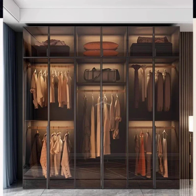 Organizer Housekeeper Wall Bedroom Furniture For Clothes Wooden Wardrobe Folding Clothes Guard Home Furniture Single Wardrobes