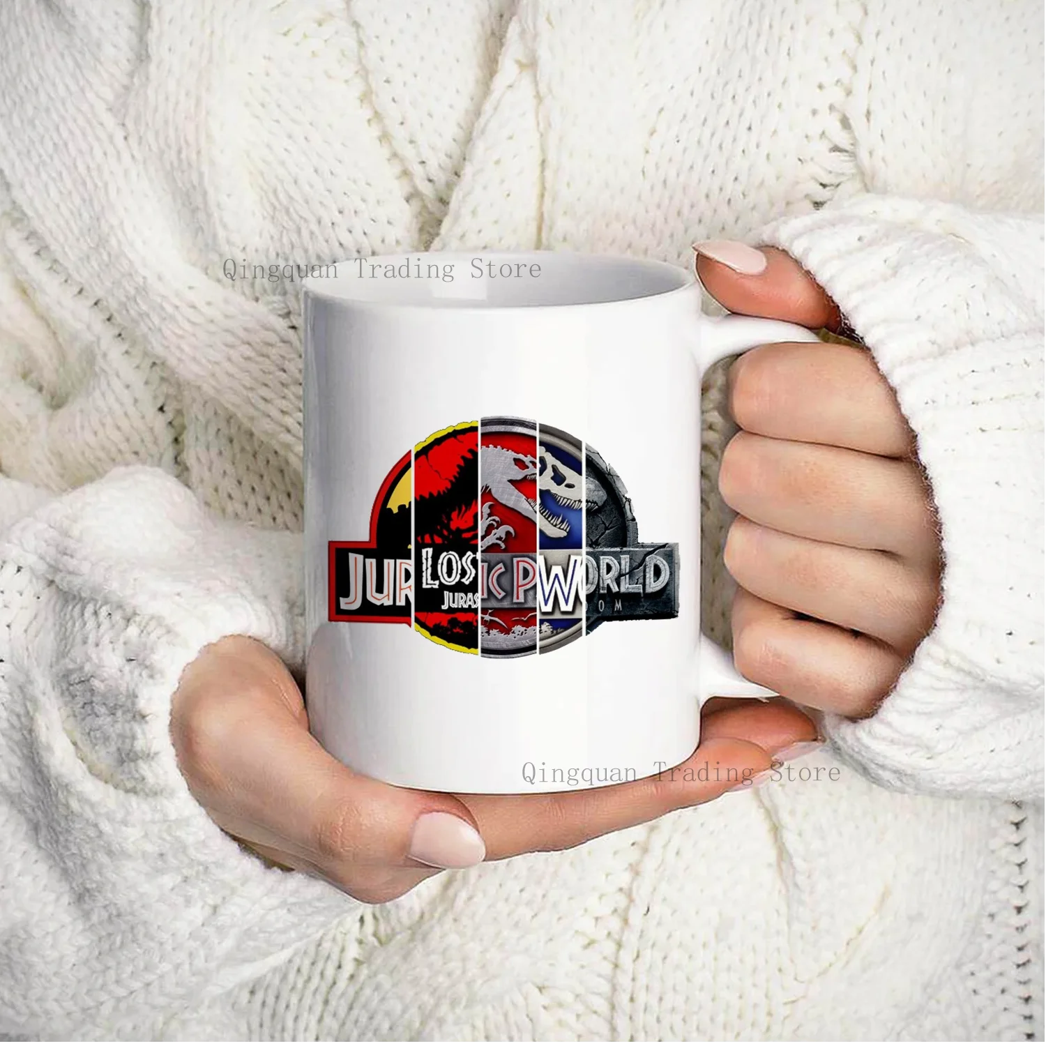 كوب قهوة مطلي بالمينا من جراسيك بارك، 11 أونصة، شاي قهوة سيراميك، كوب كاكاو، مقبض، كوب شرب الشاي #2