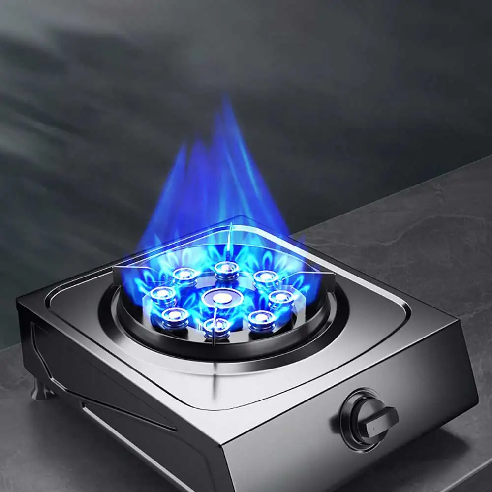 stainless steel flash stove for energy-saving and flameout protection Natural gas liquefied gas single stove Household