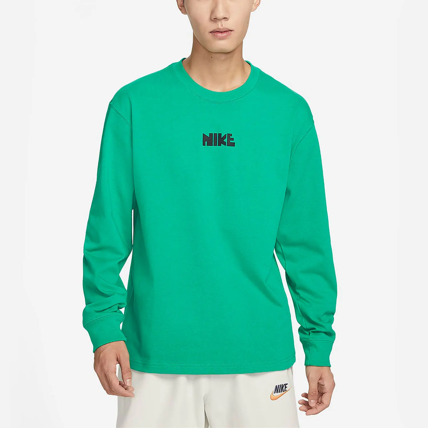 

Оригинальная зимняя мужская спортивная футболка Nike с длинными рукавами и принтом FN0253-324