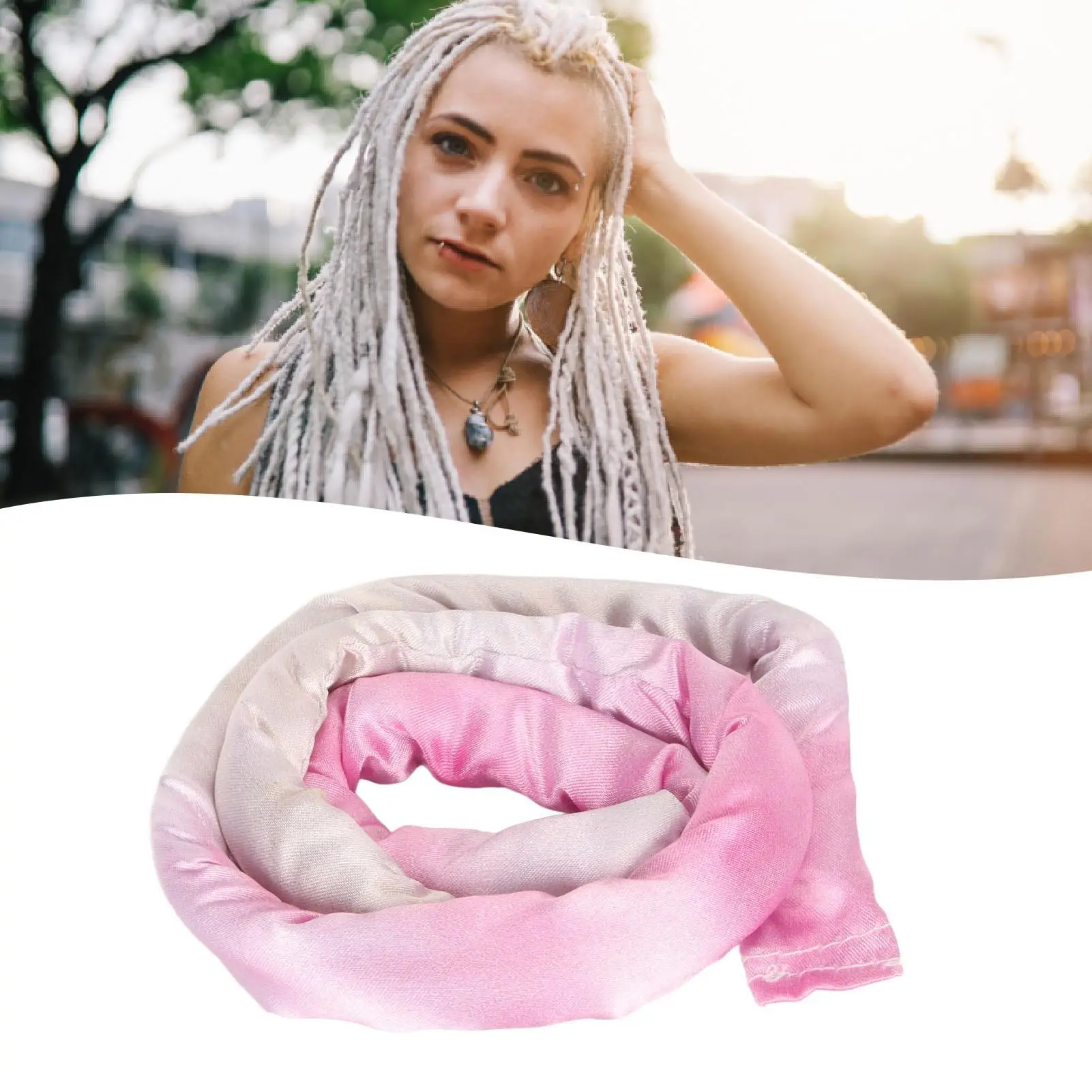 Flexível Spiral Lock Hair Tie - Adjustable Tie Dye, Dreadlock Acessório para Cabelo Grosso, Música e Festivais