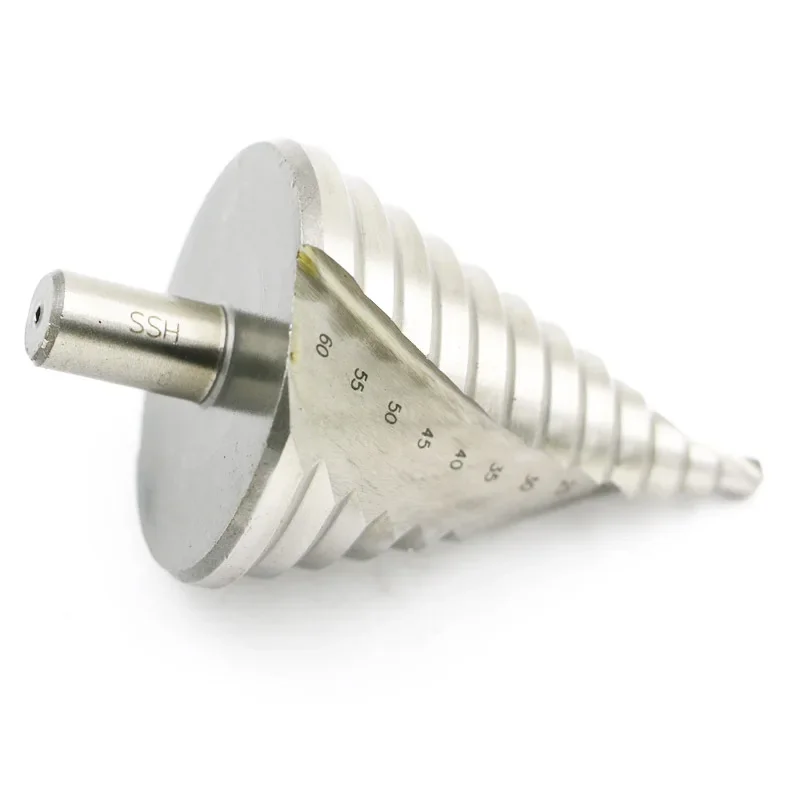6-60Mm Trigonal Tay Cầm Bước Đầu Mũi Khoan Điện Dụng Cụ Kim Loại Thép Tốc Độ Cao Gỗ Lỗ Cắt nón Cuốn Mũi Khoan Dụng Cụ