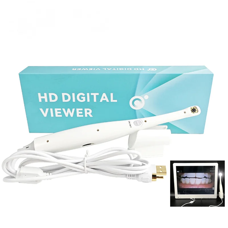 TV Type Den-tal Intraoral Camera 8 LED Lights Oral HD Digital Viewer Dentist Equipment