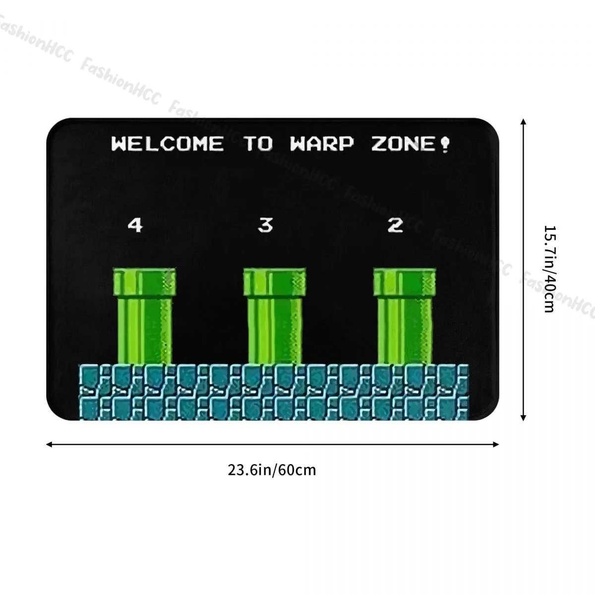 Welcome Bath Mat Warp Zone Doormat Flannel Carpet Outdoor Rug Home Decor