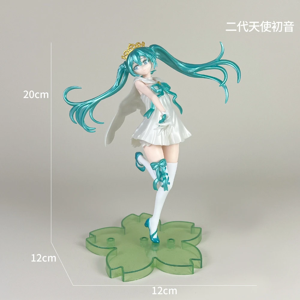 Hatsune Miku princesa pelo largo Kawaii postura de pie figura de acción PVC modelo decoración de escritorio juguetes colección de muñecos regalos en caja