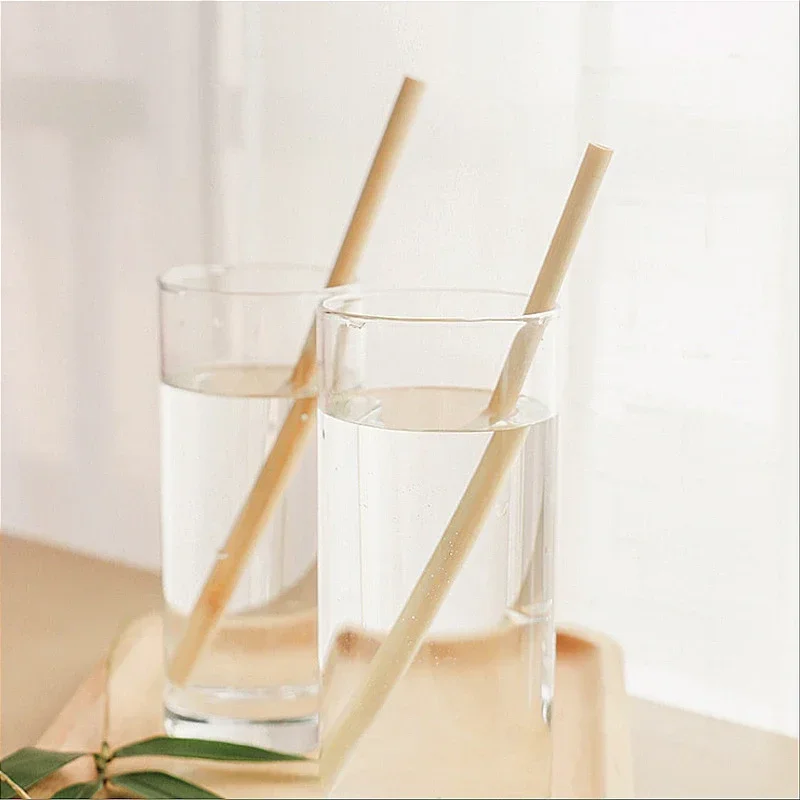 Bamboo Straws Cocktail Drinking Resuable Straw Party Wedding Kitchen Tableware Supplies Drink Milk Juice Milk Tea Cola Straws