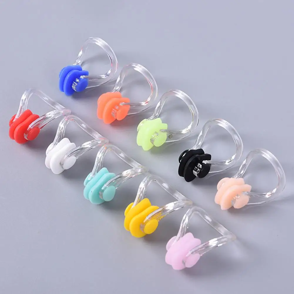 10pcs Reusable Soft Silicone Swimming Nose Clip Comfortable Diving Surfing Swim Nose Clips For Adults Children Dropship