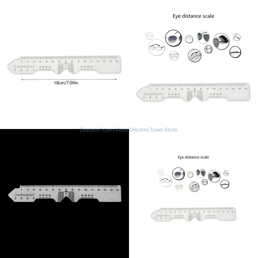 

HX6A 2Pcs Pupil Distance Meter Eye Ophthalmic Tool Pupil Distance Meter Pupillary Distance Ruler Optical Spectacles PD Ruler