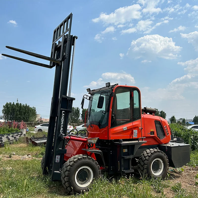 

Hydraulic Lift Forklift 8 Ton Large Construction Project Use All Terrain Handling Forklift Home Small Diesel Forklift Customized