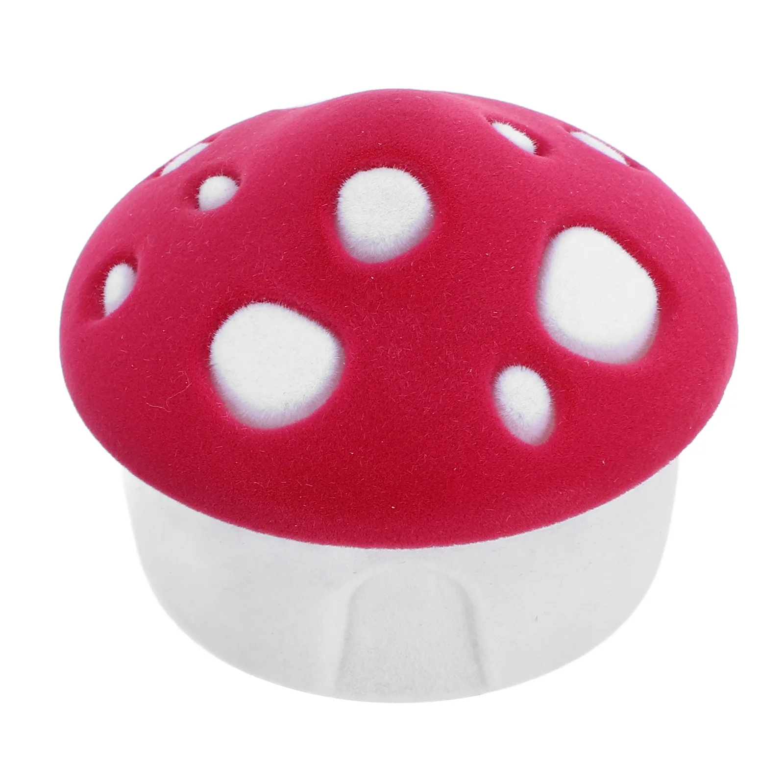 

Small Mushroom House Velvet Ring Necklace Jewelry Box (Purple Red Mushroom) 2pcs Tray Rings Boxes Watch Display Case