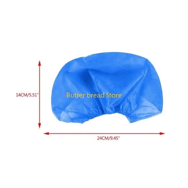 W89C 10pcs Disposable Elastic Non-Woven Bouffant Chef Catering Dust Hat