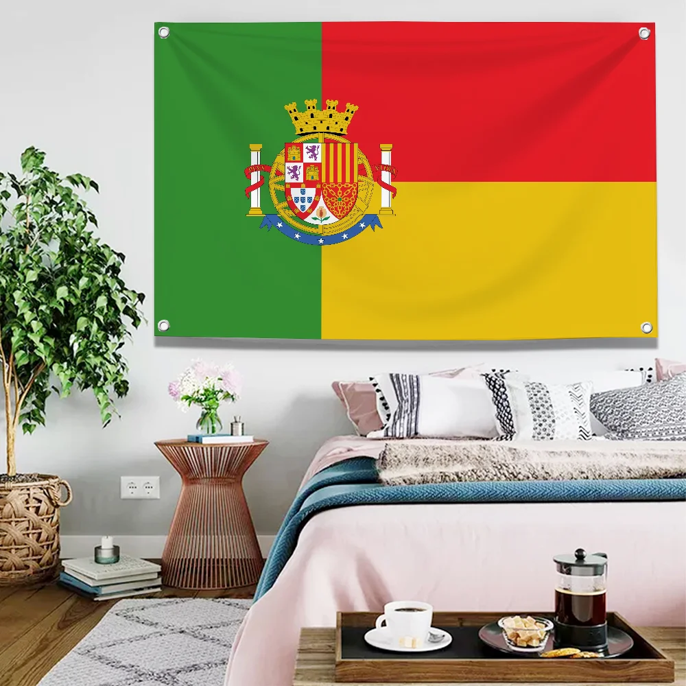 Flag of Spain Christmas Decorations Halloween Decoration Flagpole Double Penetration Advertising American Flag Poster for Wall