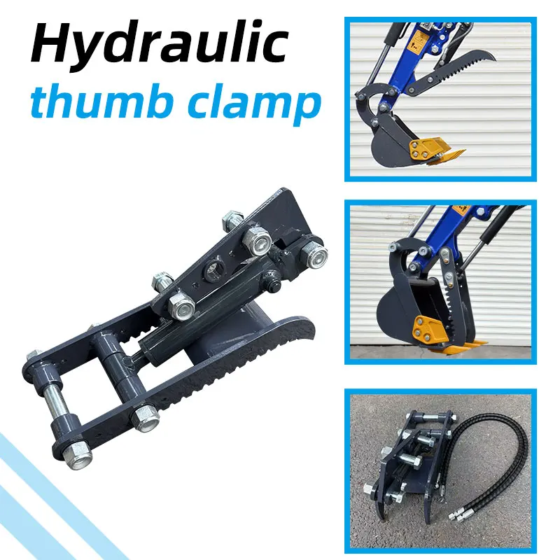 Mini Excavator Hydraulic Thumb Clamp Mini Digger Attachments Hydraulic Thumb Gripper Excavator Hydraulic Thumb For Garden Farm