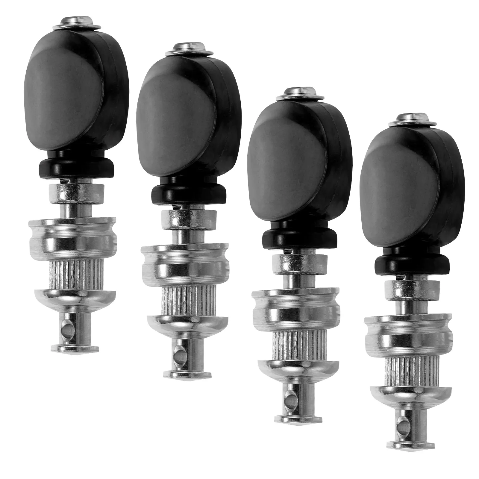 4Pcs Universal Ukulele Tuning Pegs Small Metal Tuners with Stylish Black Handle Precise Easy Operation for Beginner Ukulele