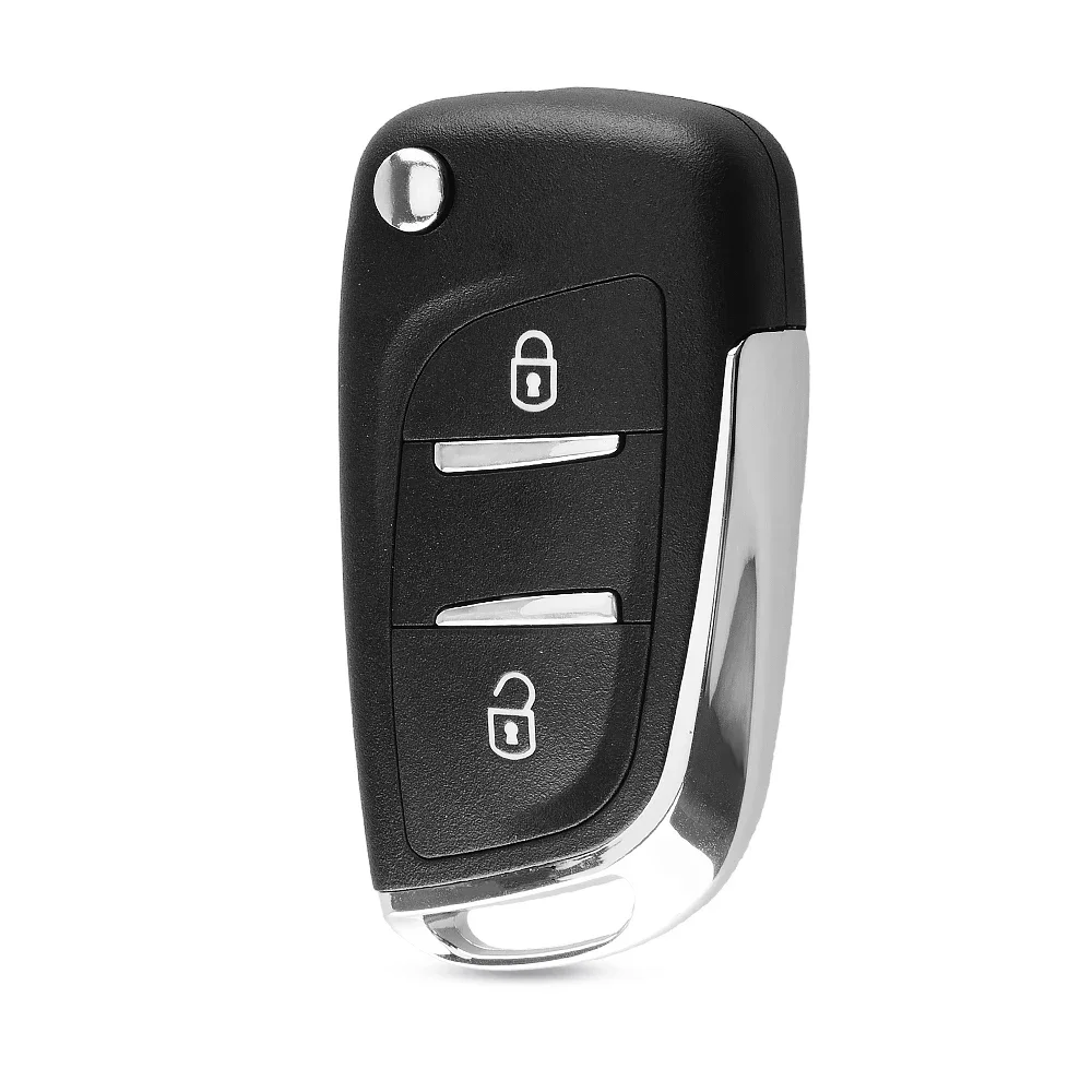 KEYYOU CE0536 Fob 2/3 Bttons Modified Flip Car Remote Key Shell For Peugeot 107 206 207 307 308 407 308 607 Key VA2/HU83 Blade