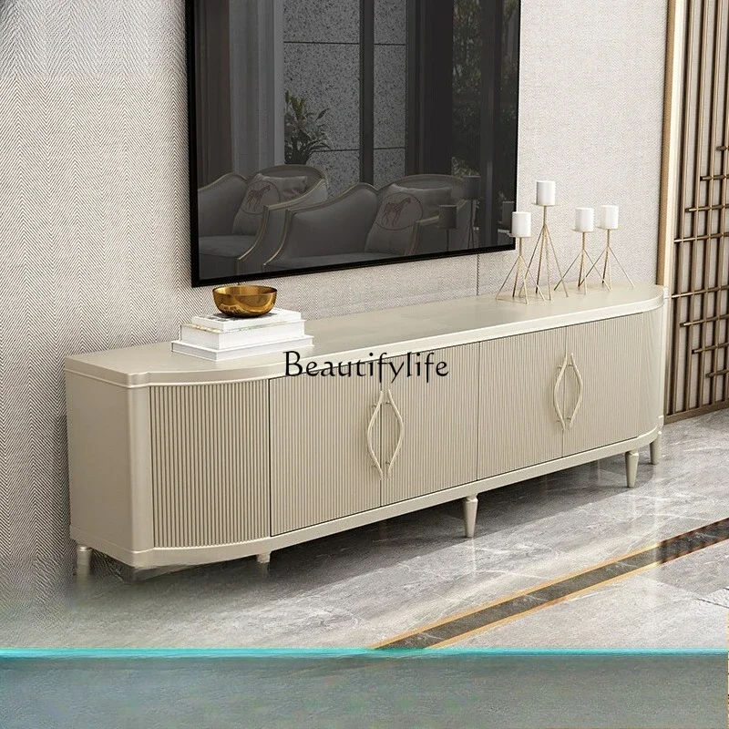 

yj32 American light luxury solid wood TV cabinet French simple living room floor cabinet