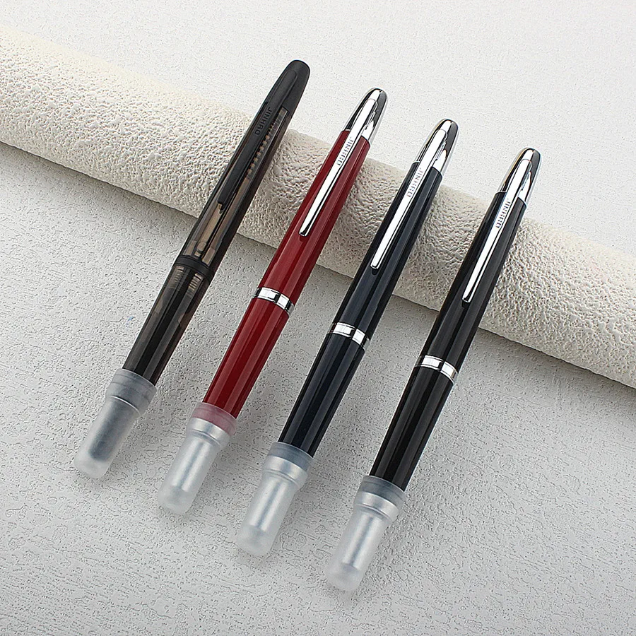 JINHAO 20 Press Fountain Pen Retractable EF/F Nib Plastic with Clip School Supplies PK 10 A1 Stationery Writing Ink Converter
