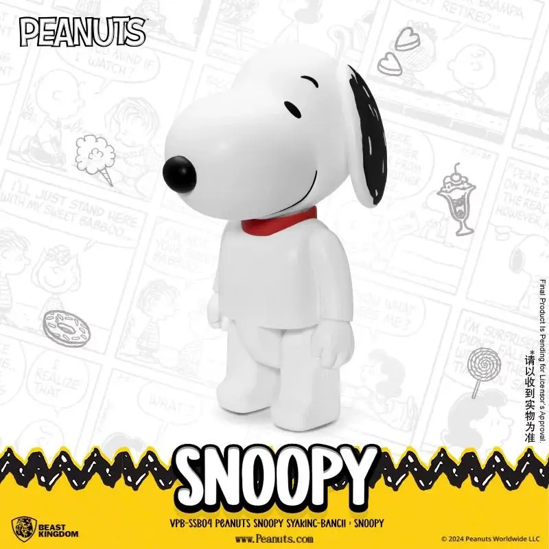 Caja de dinero con figura versión Q de vinilo de dibujos animados de Snoopy, decoración creativa para el hogar, adorno de escritorio, estatuilla, juguete para regalo de moda, venta al por mayor